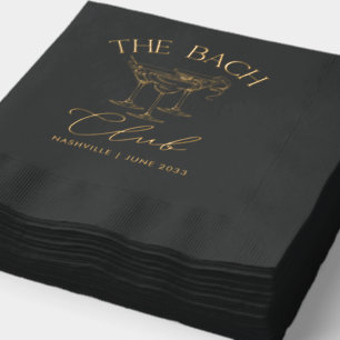 Brillo Servilletas personalizadas del Club Bach con estam