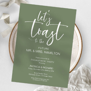 Brindemos por Chic Invitación de compromiso con ca