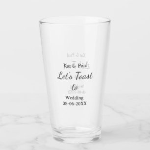 Brindemos por la boda nombre fecha simple pareja