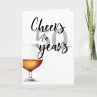 Brindis por 50 años Tarjeta de plata de Brandy