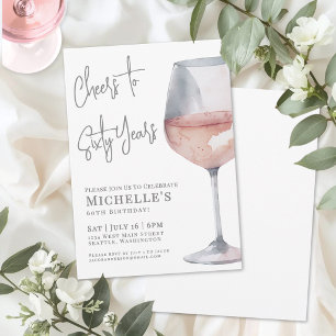 Brindis por 60 años Tarjeta de invitación para cum