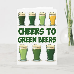 Brindis por Cervezas Verdes Gran Tarjeta