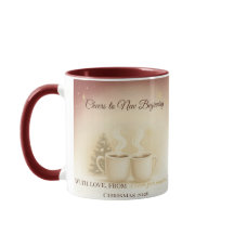 Brindis por nuevos comienzos | Taza navideña perso