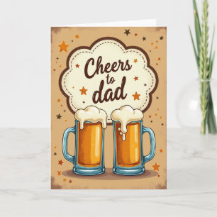 Brindis por Papá Tarjeta de Estilo Vintage