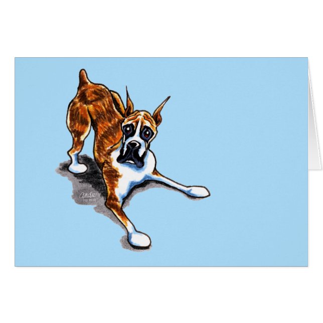 Brindle Boxer Wanna Play (Anverso (Horizontal))