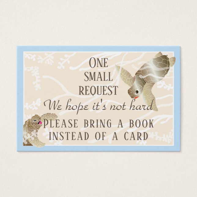 BringABook Baby Sea Turtle Insertar Tarjeta/Person (Anverso)