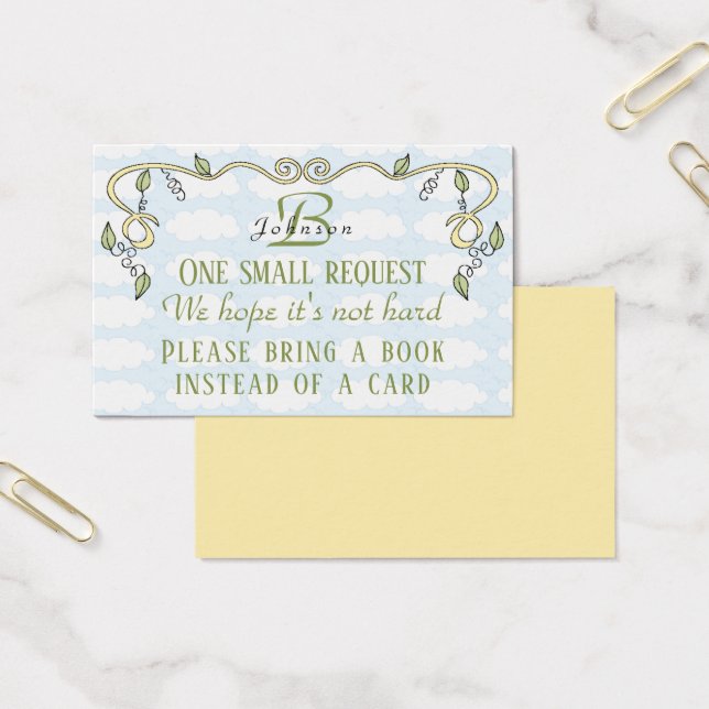 BringABook "Castle/Yellow" Insert Card/Personalize (Oficina)