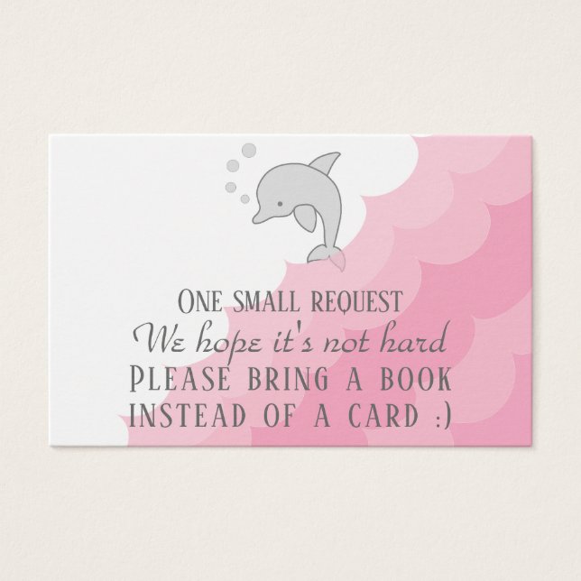 BringABook "Dolphin Pink" Insertar tarjeta/Persona (Anverso)