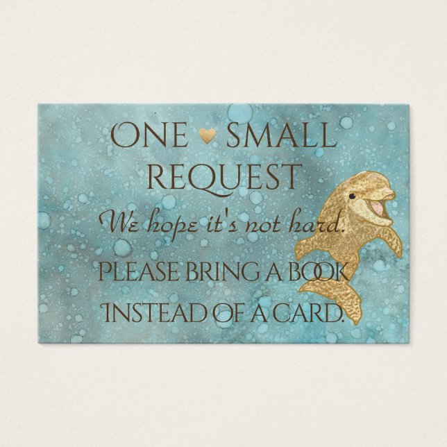 BringABook "Gold Dolphin" Insert Card/Personalize (Anverso)