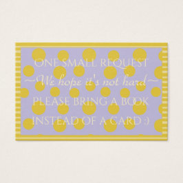 BringABook "Gold/Lavender" Tarjeta de inserción/Pe