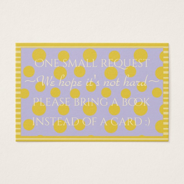 BringABook "Gold/Lavender" Tarjeta de inserción/Pe (Anverso)