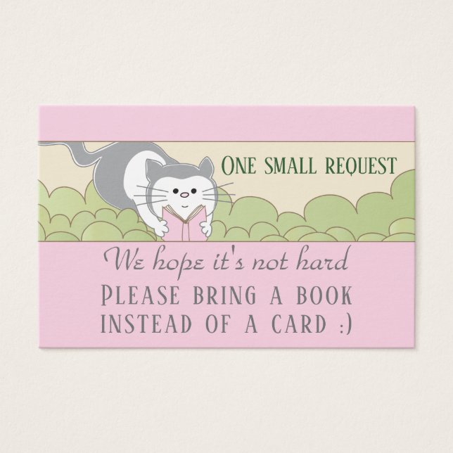 BringABook "Library?Pink" Insertar tarjeta/Persona (Anverso)