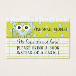 BringABook "Owl/Blue" Insertar tarjeta/Personaliza