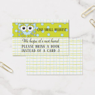 BringABook "Owl/Blue" Insertar tarjeta/Personaliza