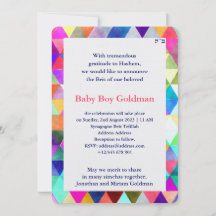 Bris Brit Milah Niño judío Nombrando invitación