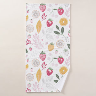 Brisa de Fresa y Cítrico – Diseño de Toalla Botáni
