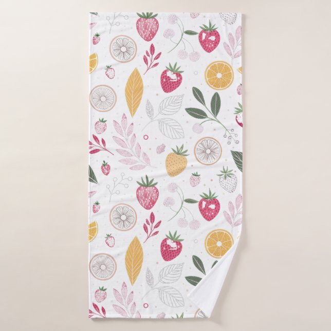 Brisa de Fresa y Cítrico – Diseño de Toalla Botáni (Toalla de baño)