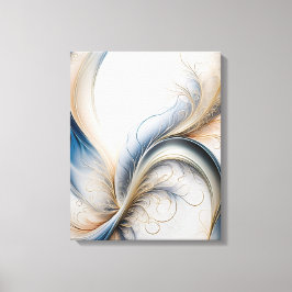 Brisa Dorada Suave Azul y Dorado Fluyendo Arte