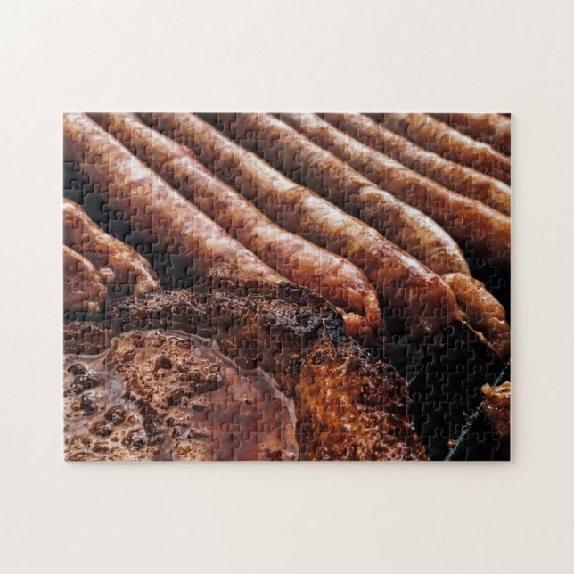 Brisket BBQ Brats carne rompecabezas rompecabezas (Horizontal)