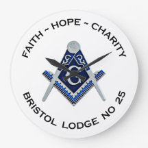 Bristol No 25 Reloj de pared masónico