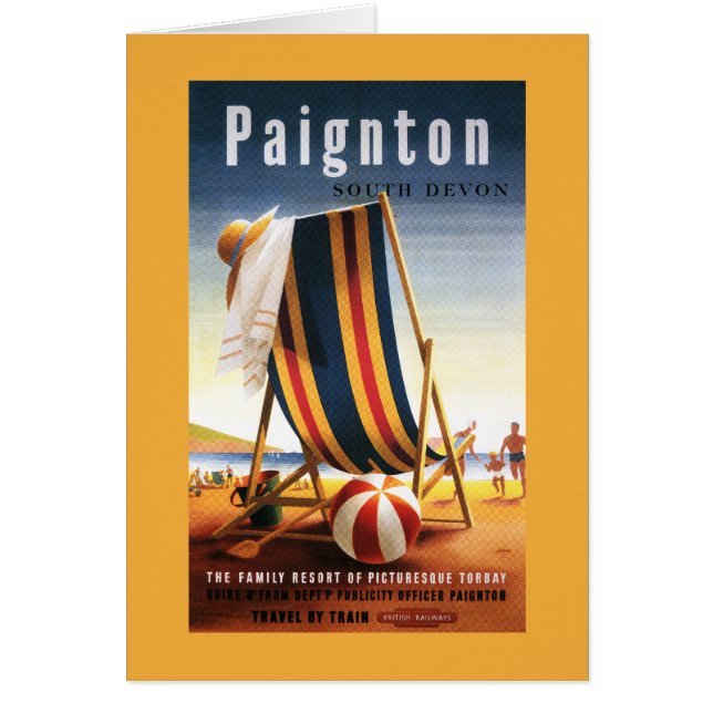 British Railways Beach Chair y Ball Poster (Frente)