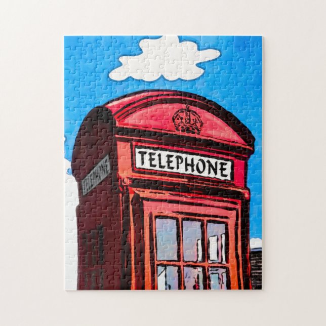 British Red Telephone Box Jigsaw Puzzle (Vertical)