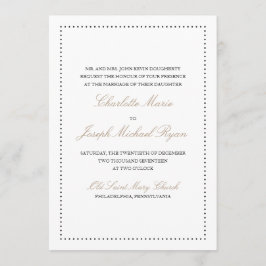 Britney: Invitación a la boda clásica (borde negro