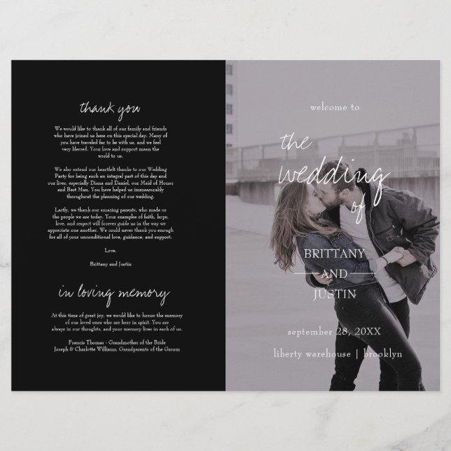 Brittany Elegant Foto Boda del programa doblado (Anverso)