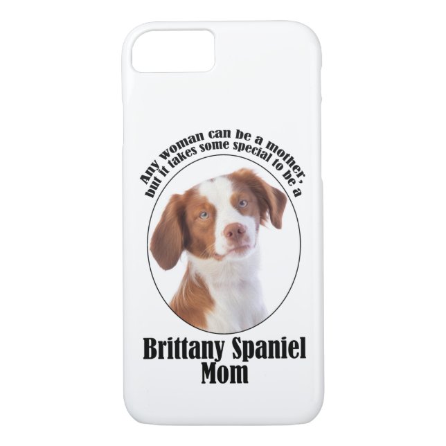 Brittany Spaniel Mom Smartphone Funda (Reverso)