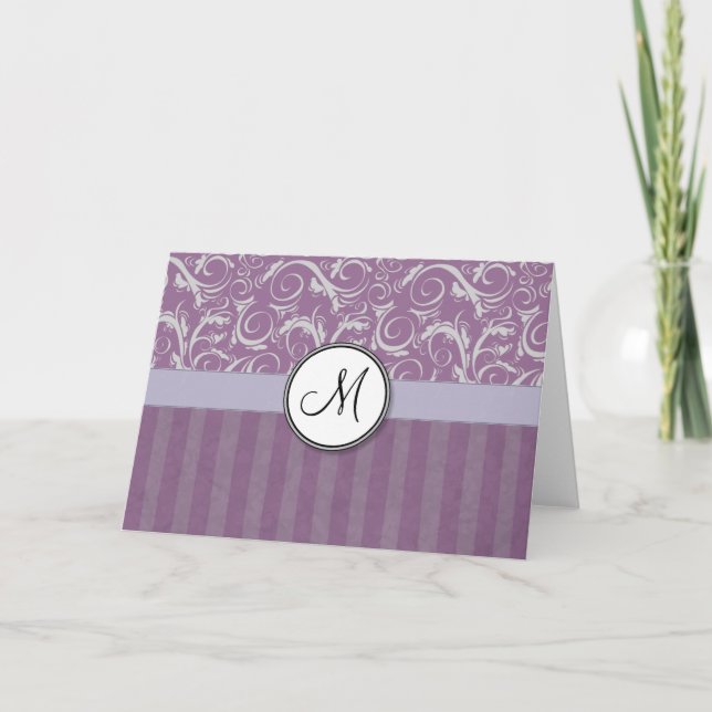 Briznas y rayas florales de la lavanda con el (Anverso)
