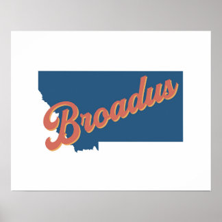 Broadus, impresión del estado de Montana