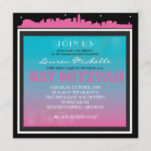 BROADWAY Bat Mitzvah Invitación