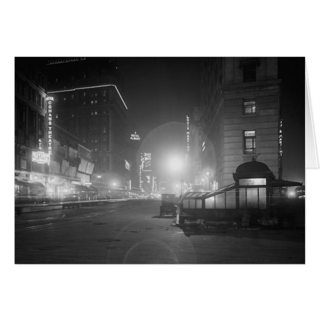 Broadway de Noche, 1910 (Anverso (Horizontal))