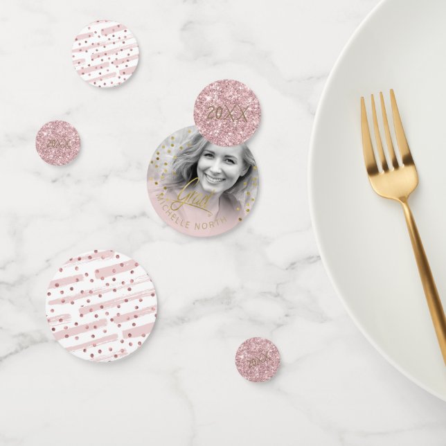 Brocas de pincel y confetti Rosa de oro ID511 (Grupo)