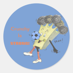 "Broccoli Bruno" Pegatina redondo brillante