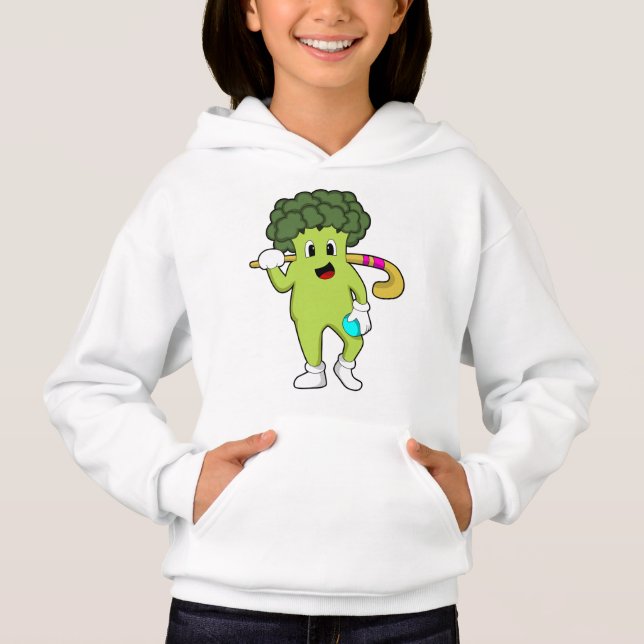 Broccoli en hockey con bate de hockey (Anverso)
