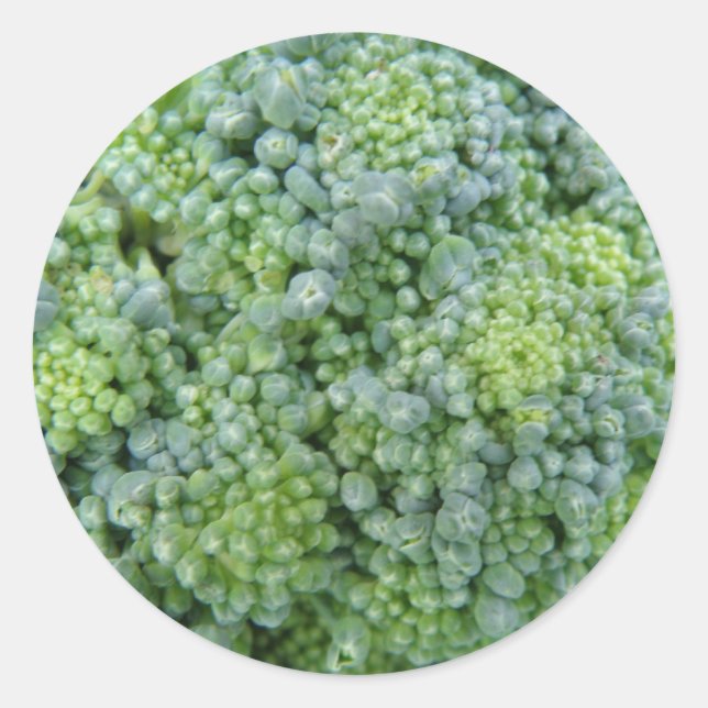 Broccoli Macro Pegatinas (Anverso)