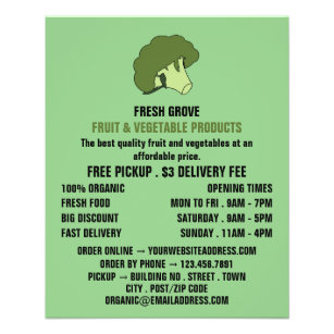 Broccoli verde, publicidad de Greengrocers