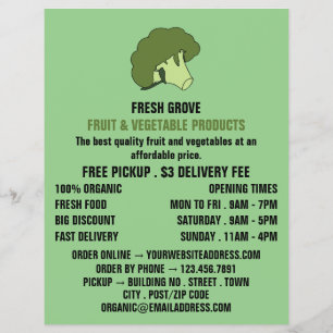 Broccoli verde, publicidad de Greengrocers