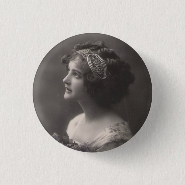 Broche chapa dama vintage (Anverso)