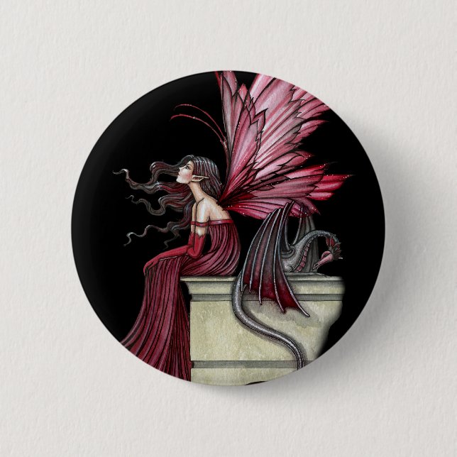 Broche de Dragón Hada Gótico, Botón (Anverso)