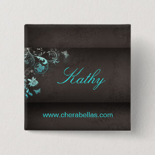 Broche del botón de la etiqueta del nombre de la