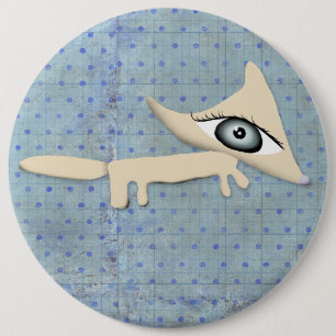 broche Fox joyas lunares azul niño Zorro botón