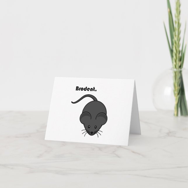 Brodent Bro Personalizado, divertida rata gris o p (Anverso)