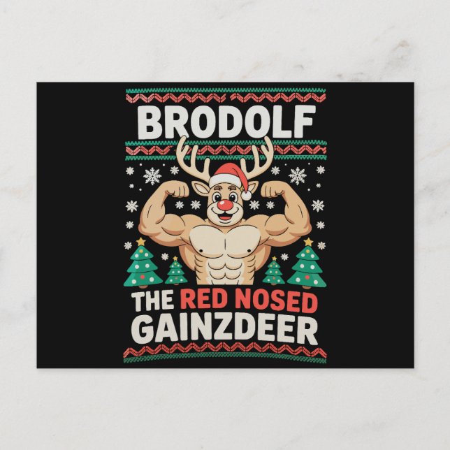 Brodolf Nariz Roja Gainzdeer Reno Navidad Gimnasio (Anverso)