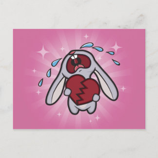 Broken Heart Bunny (Arte Postal Rosa)