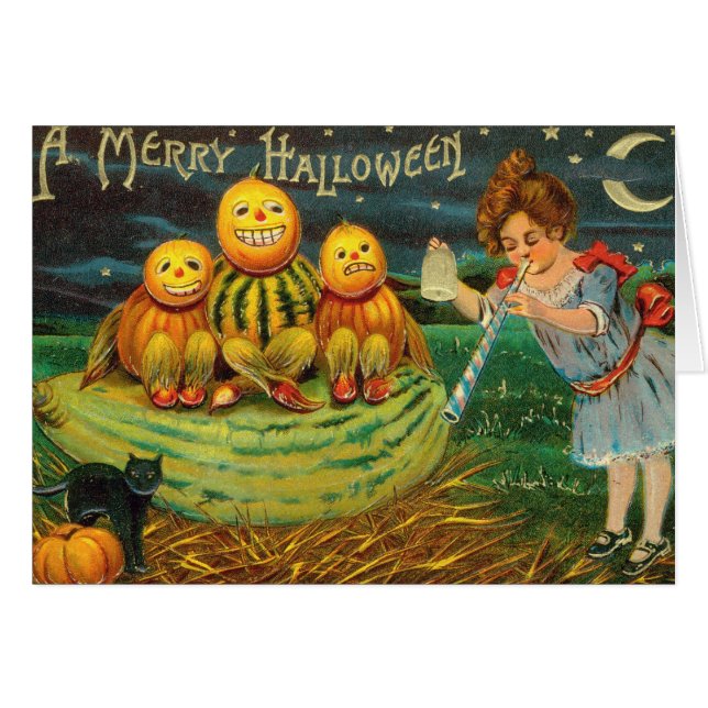 Broma de bruja joven: Hombres de calabaza en Altar (Anverso (Horizontal))