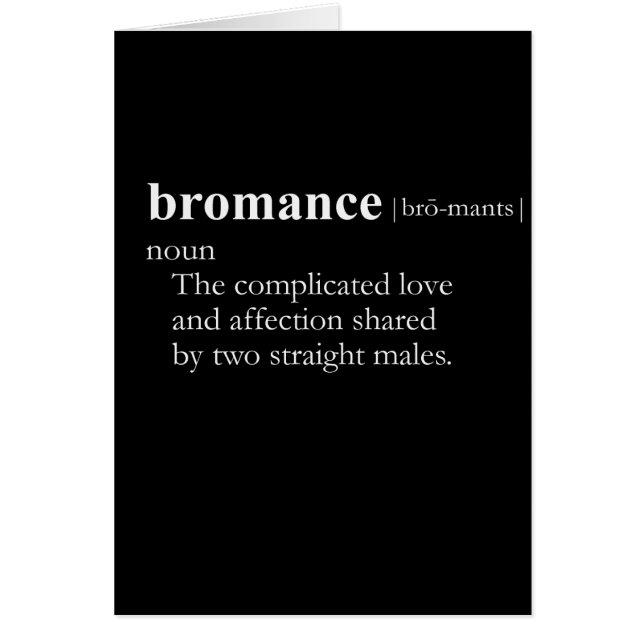 BROMANCE (definición) (Frente)