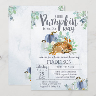 Brompkin Deer Invitación a Baby Shower Niño Caída