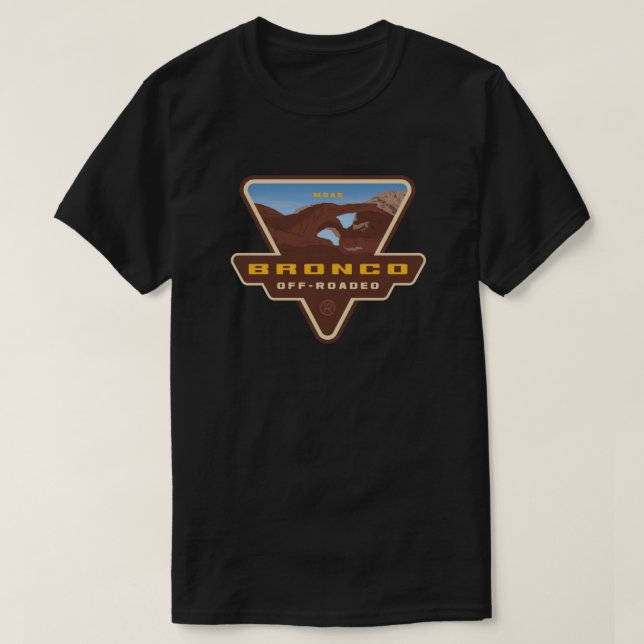 Bronco fuera de la camiseta clásica Roadeo Moab (Diseño del anverso)